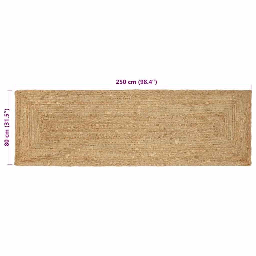Area Rug Beige 80 x 250 cm Jute